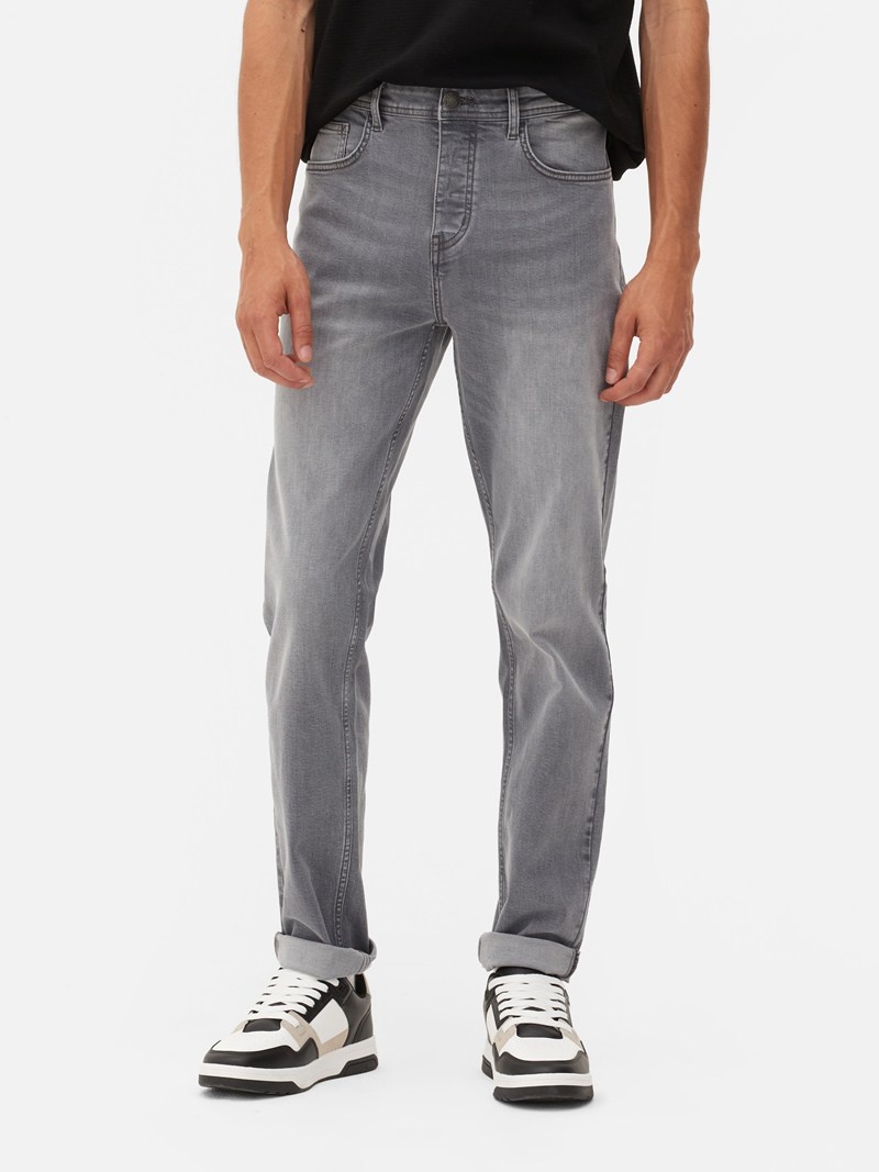 Jeans Primark Stretch SlimFit Hombre Gris | 7325XWASQ