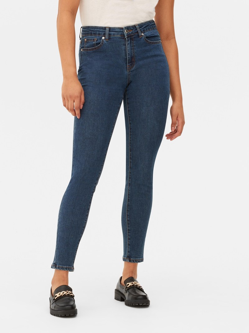 Jeans Primark Super Stretch Flaco Mujer Indigo | 5748AOEZJ