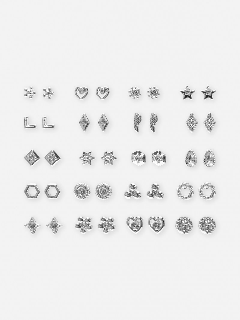 Joyería Primark 20Pack Assorted Stud Earrings Mujer Blancas | 2793WCYUQ