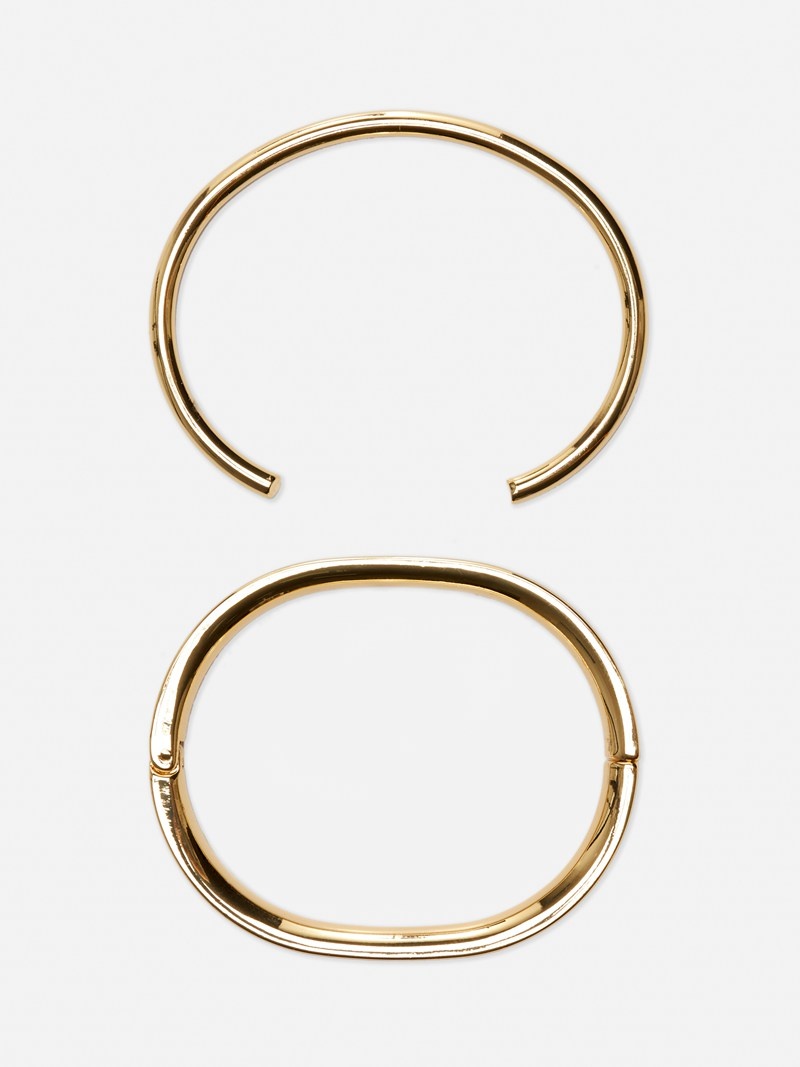 Joyería Primark 2Pack The Edit Bangle Bracelets Mujer Amarillo | 9134NKPBD