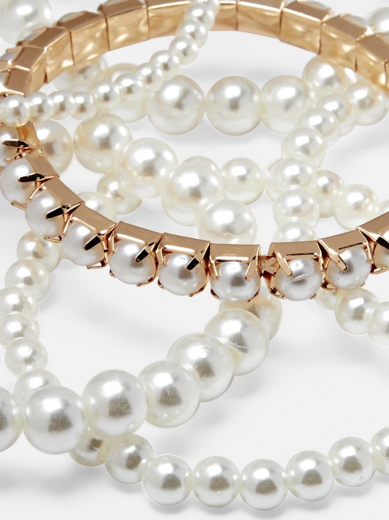 Joyería Primark 6Pack Pearl Bracelets Mujer Blancas | 0684JMHXC