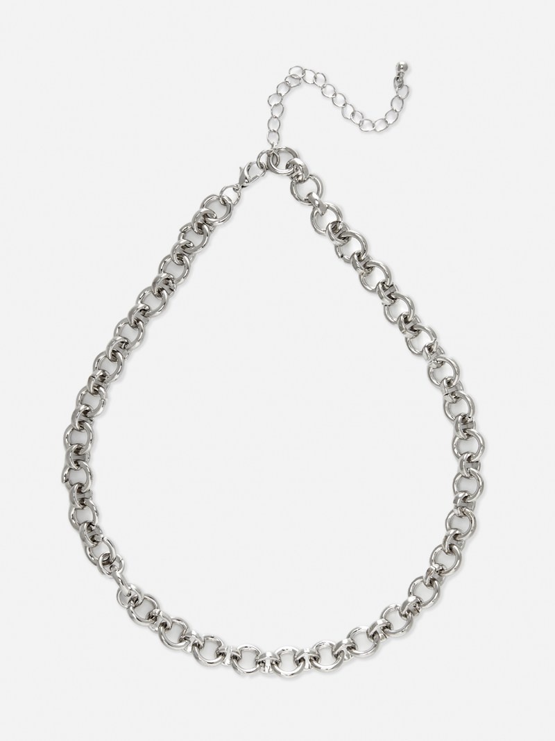 Joyería Primark Fornido Chain Necklace Mujer Gris | 0634JFULK