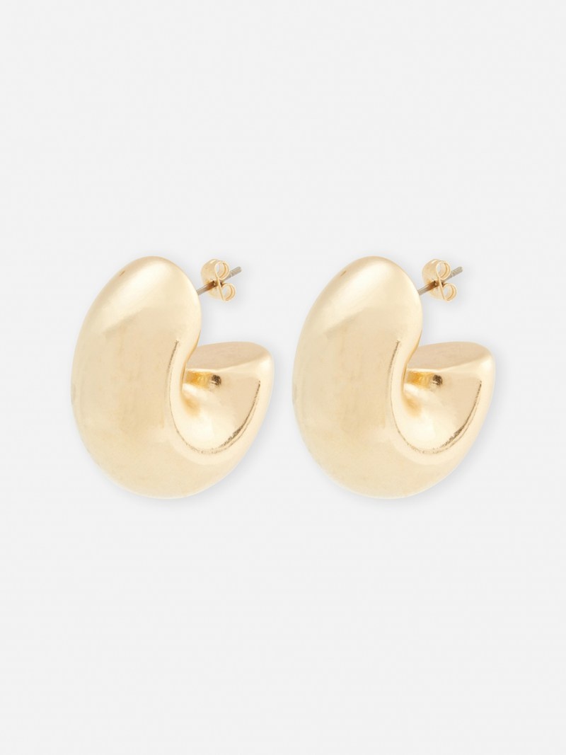 Joyería Primark Fornido Hoop Earrings Mujer Amarillo | 8507HOFVA