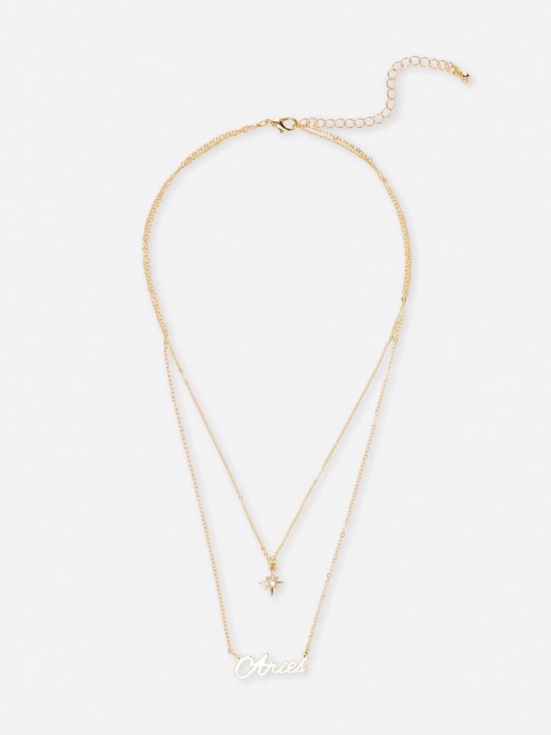 Joyería Primark Gold Tone Layered Star Sign Necklace Mujer Rojas | 4973LXFSP