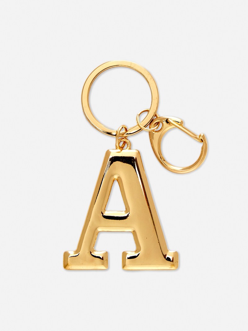 Joyería Primark Metallic Initial Keyring Mujer Amarillo | 9035FIVDB