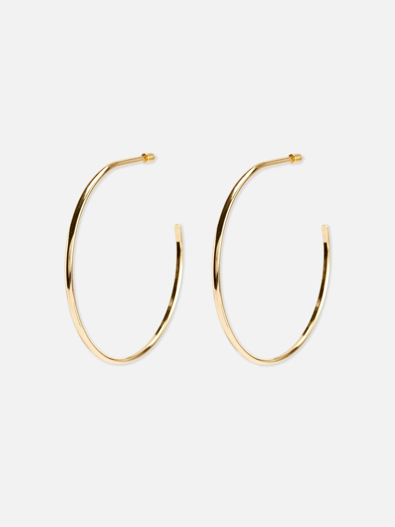 Joyería Primark The Edit Large Hoop Earrings Mujer Amarillo | 9635QIBFC