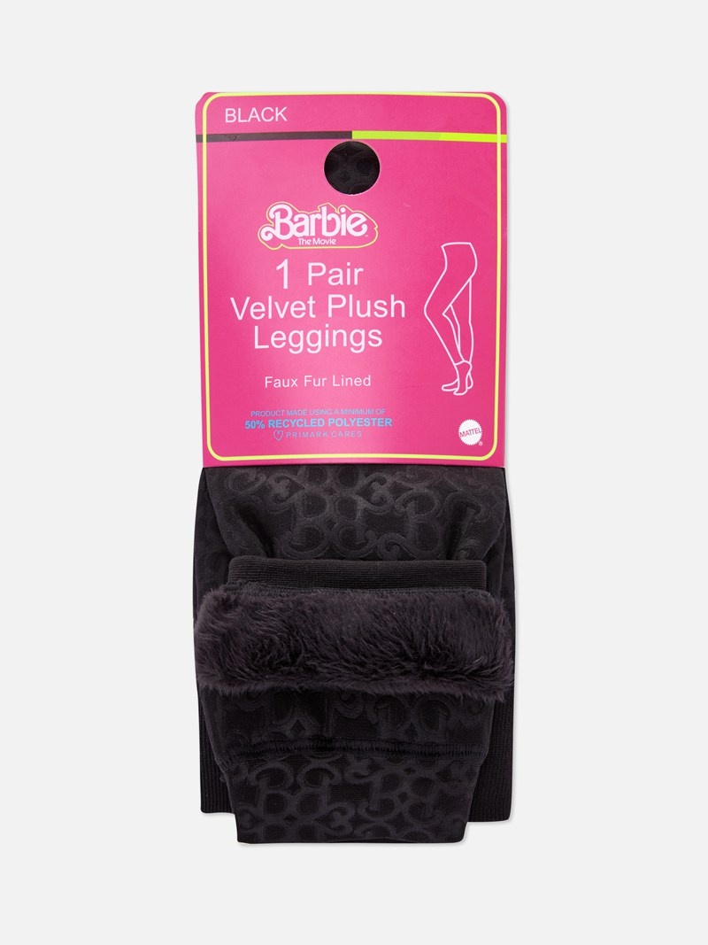 Leggins Primark Barbie The Movie Plush Mujer Negras | 2135THYID