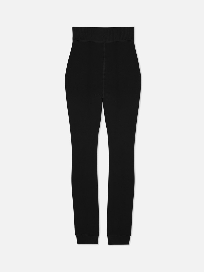 Leggins Primark Cropped Plush Forro Mujer Negras | 1347EJQCL