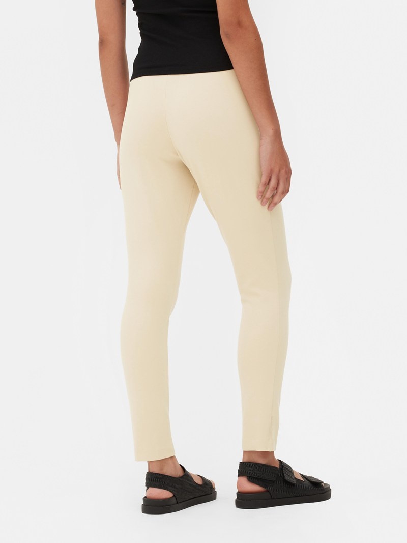 Leggins Primark High Cintura Button Mujer Blancas | 5168CHXBM