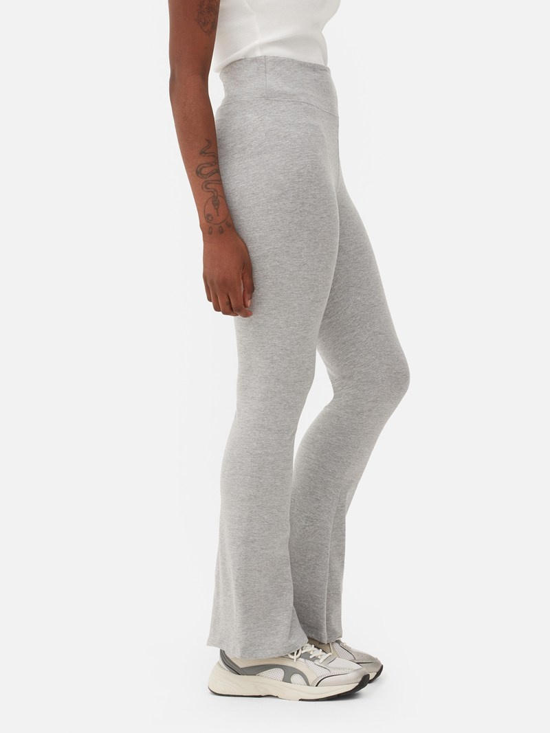 Leggins Primark High Cintura Flared Jersey Mujer Gris | 9253WSCQK