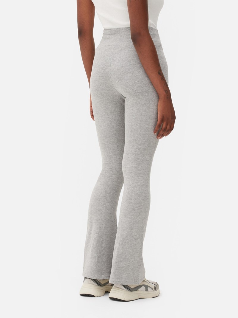 Leggins Primark High Cintura Flared Jersey Mujer Gris | 9253WSCQK