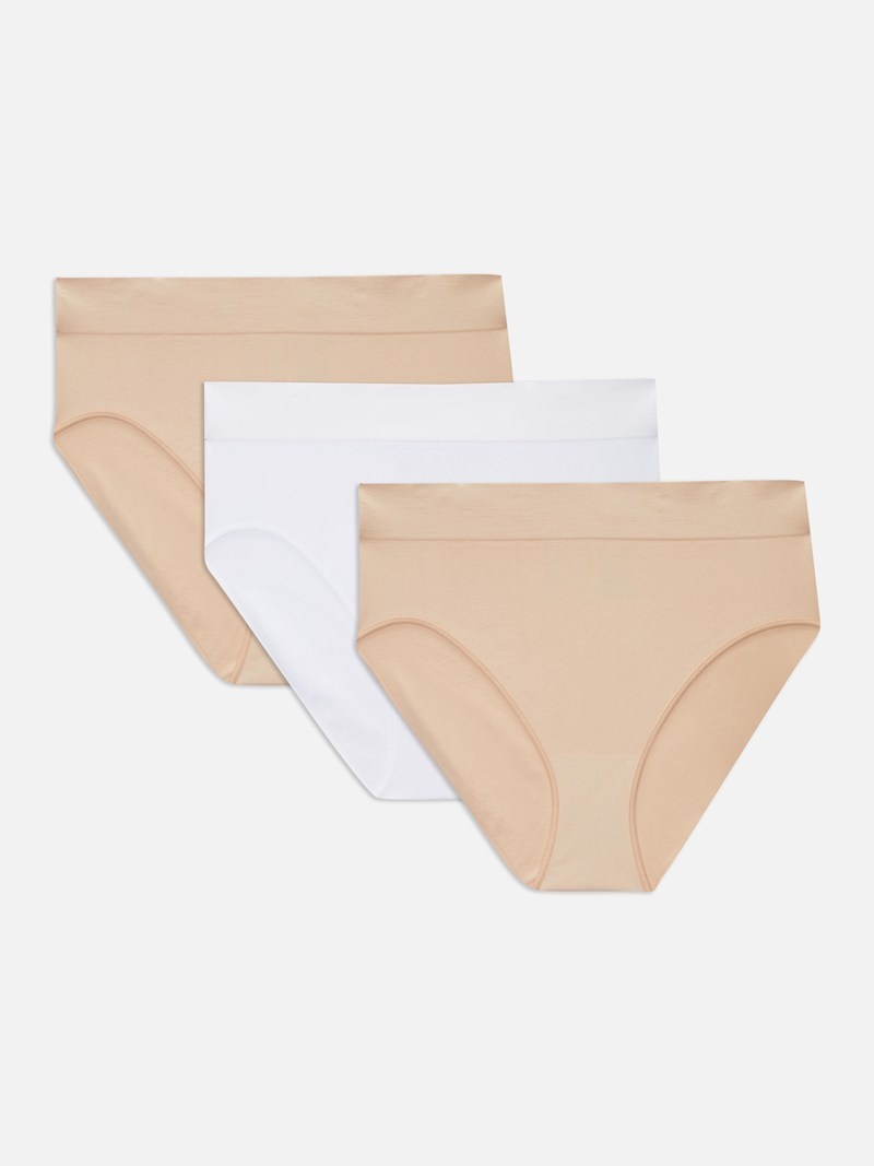 Lencería Primark 2Pack High Cintura Seamfree Stretch Briefs Mujer Blancas | 1369RAYWS