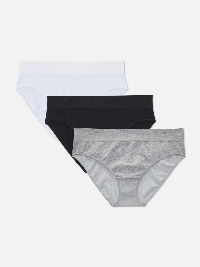 Lencería Primark 3Pack Anchos Waistband Seamfree Mini Briefs Mujer Gris | 2603QOAHF