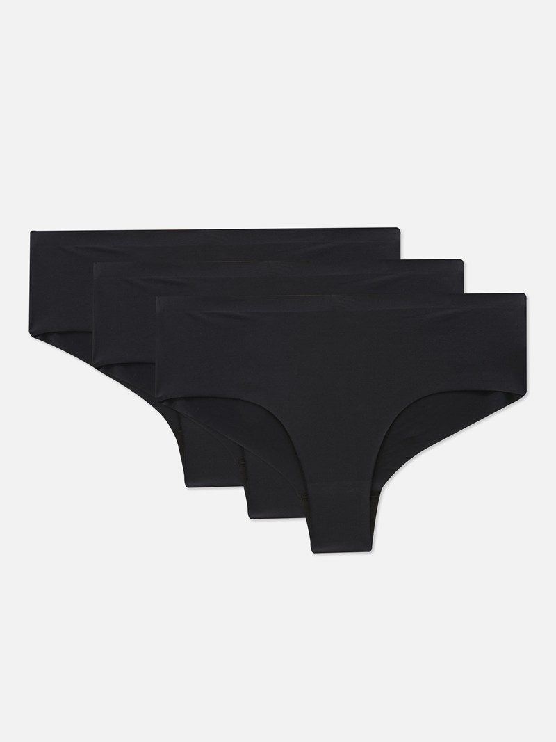 Lencería Primark 3Pack Invisible Hipster Briefs Mujer Negras | 2751UNOBT