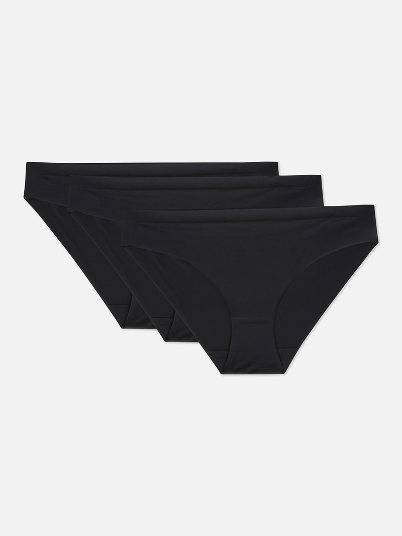 Lencería Primark 3Pack Invisible Mini Briefs Mujer Negras | 6893OTWJY