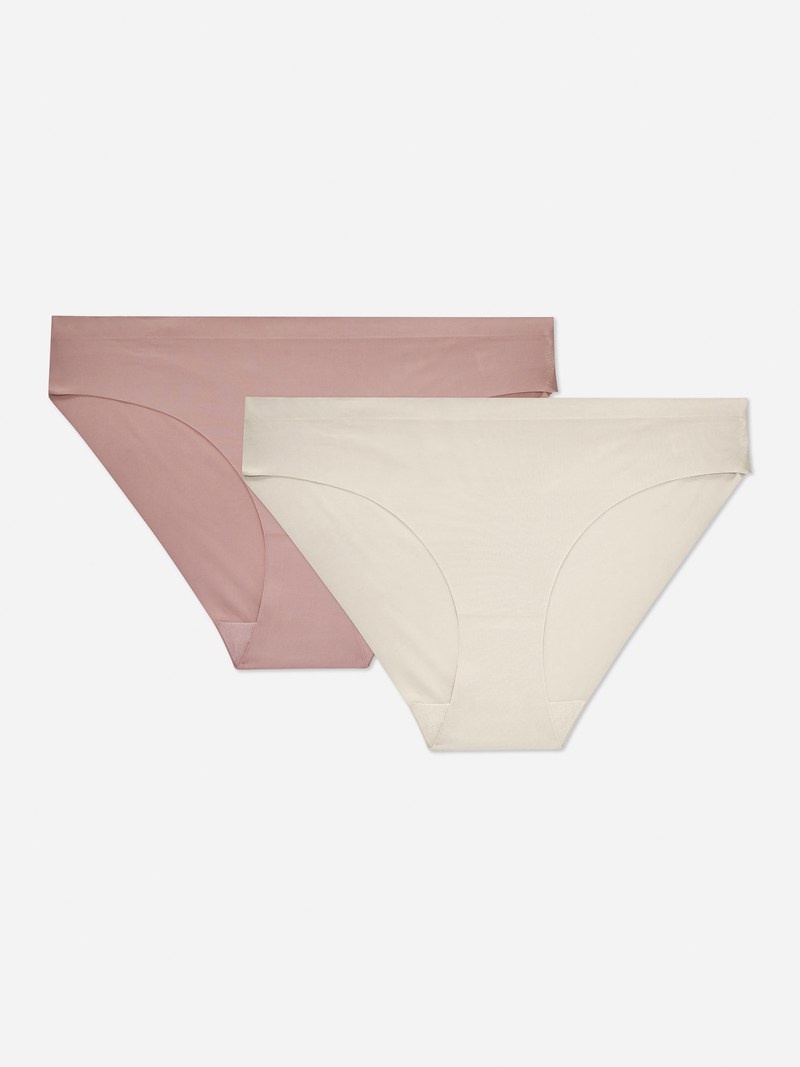 Lencería Primark 3Pack Invisible Mini Briefs Mujer Beige | 7924GRJQV