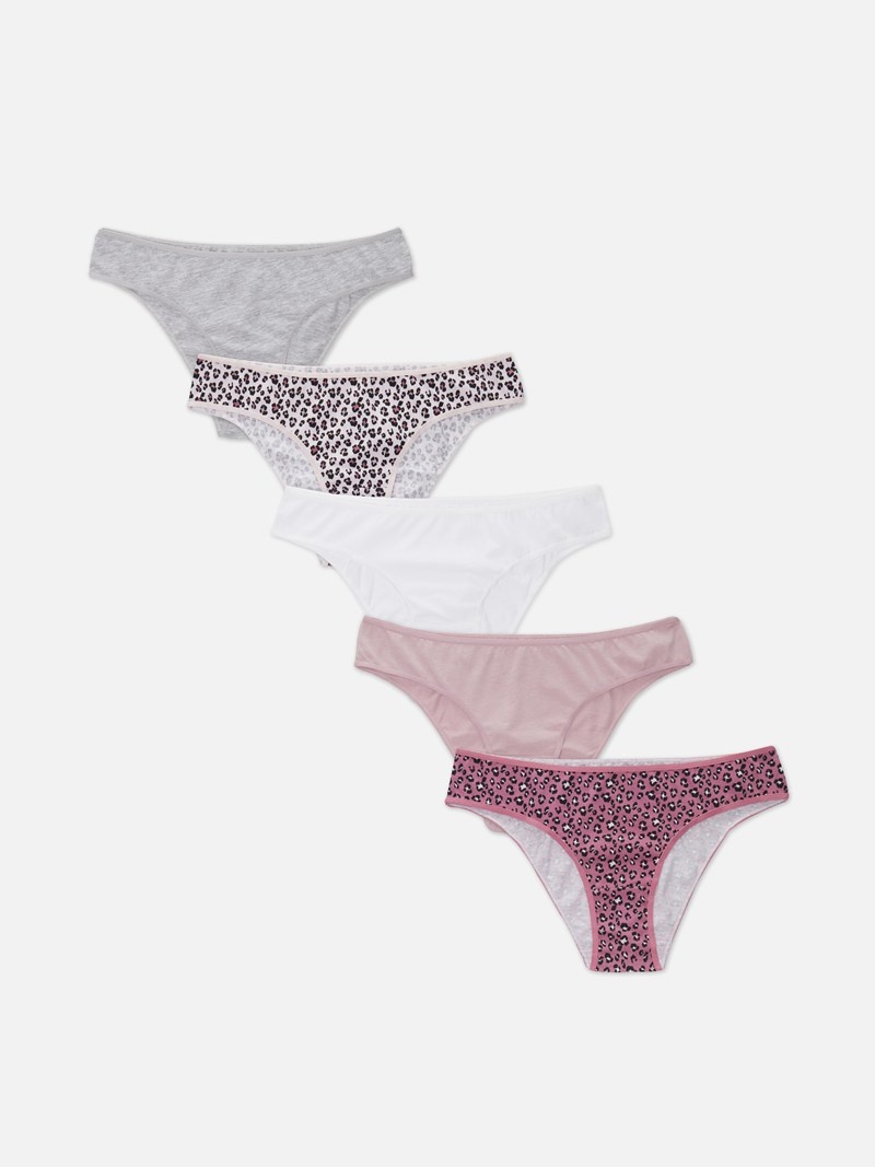 Lencería Primark 5Pack Everyday Brazilian Briefs Mujer Beige | 5368KANPR