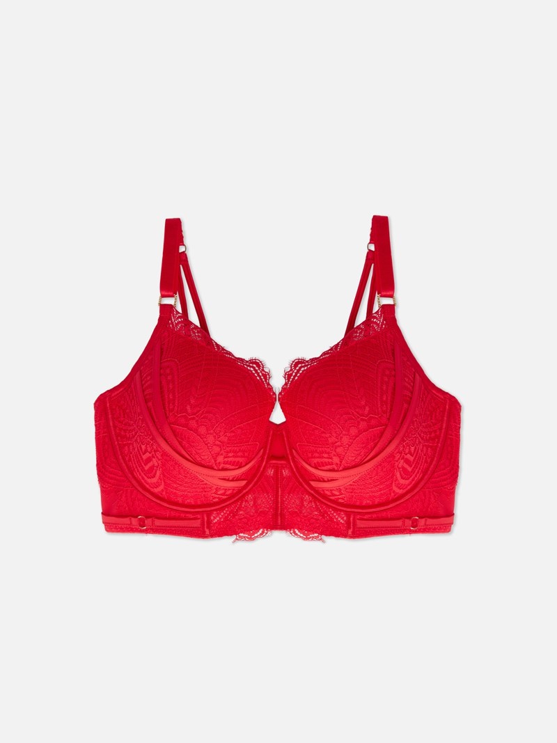 Lencería Primark DG Longline Encaje Bra Mujer Rojas | 3791RAUTV