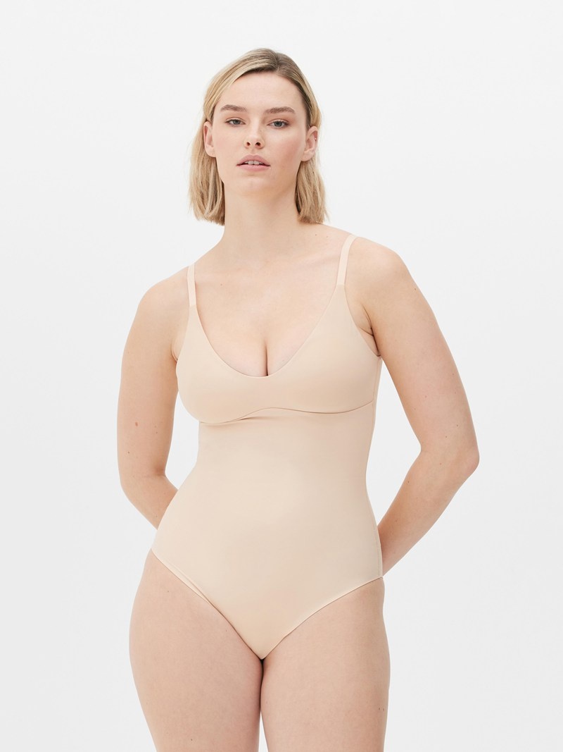 Lencería Primark Smoothing Shapewear Moulded Cup Bodysuit Mujer Gris Marrones | 5602UMLEQ