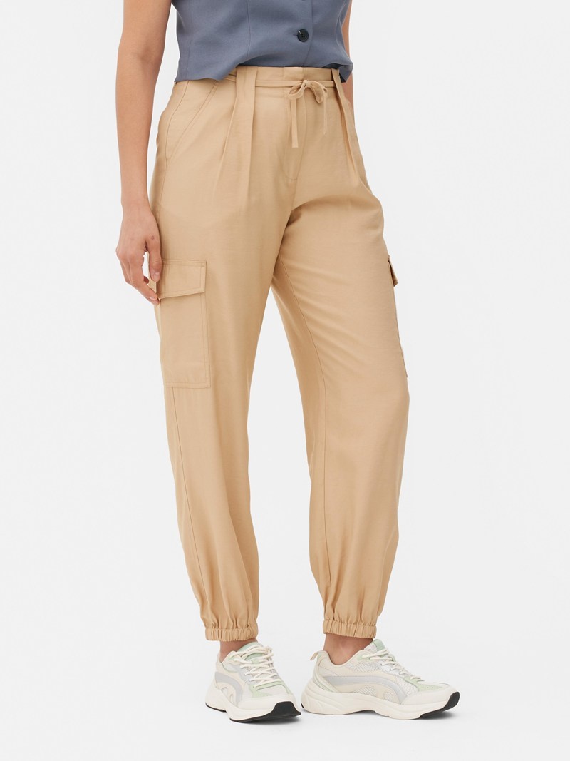 Pantalon Jogger Primark Cuffed Cargo Mujer Gris | 2408TWYAQ