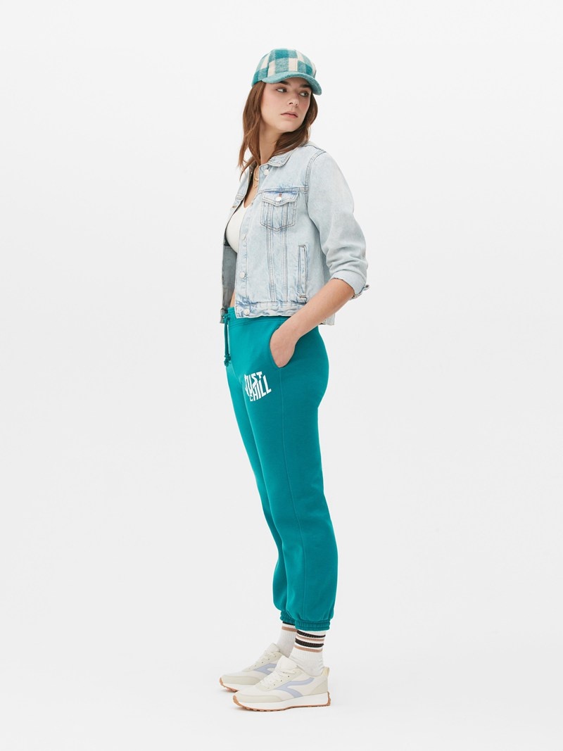 Pantalon Jogger Primark Printed Drawstring Mujer Turquesa | 3491APGVD