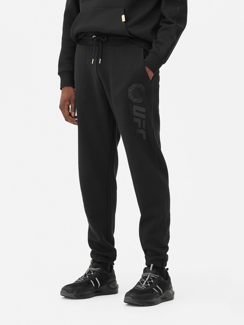 Pantalon Jogger Primark UFC Estampadas Drawstring Hombre Negras | 5120YDPQG