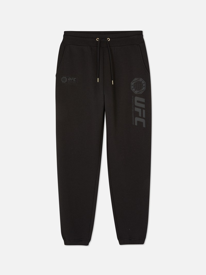 Pantalon Jogger Primark UFC Estampadas Drawstring Hombre Negras | 5120YDPQG