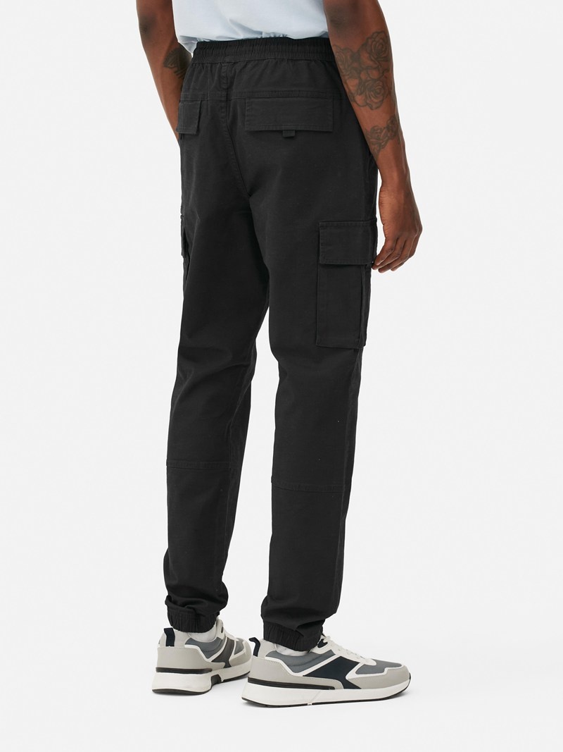 Pantalon Primark Drawstring Cargo Hombre Negras | 9520RPGNF