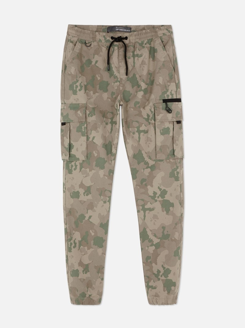 Pantalon Primark Drawstring Cargo Hombre Camuflaje | 2860VDBZA