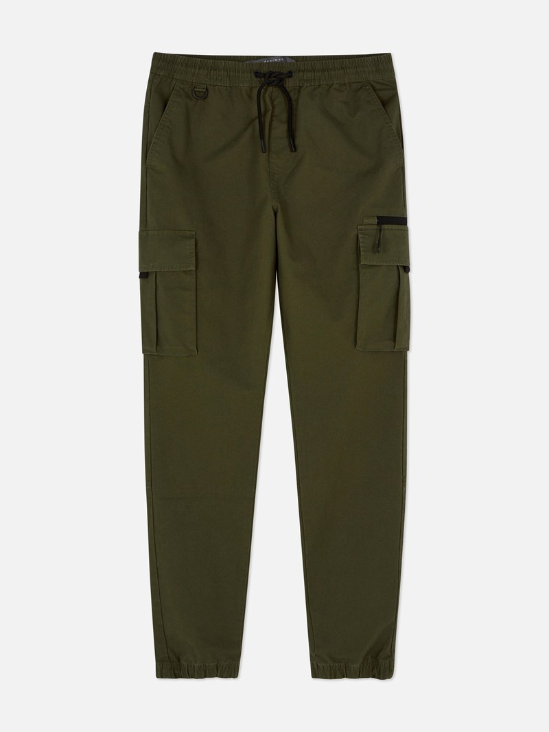 Pantalon Primark Drawstring Cargo Hombre Verde Oliva | 1427WZCUK