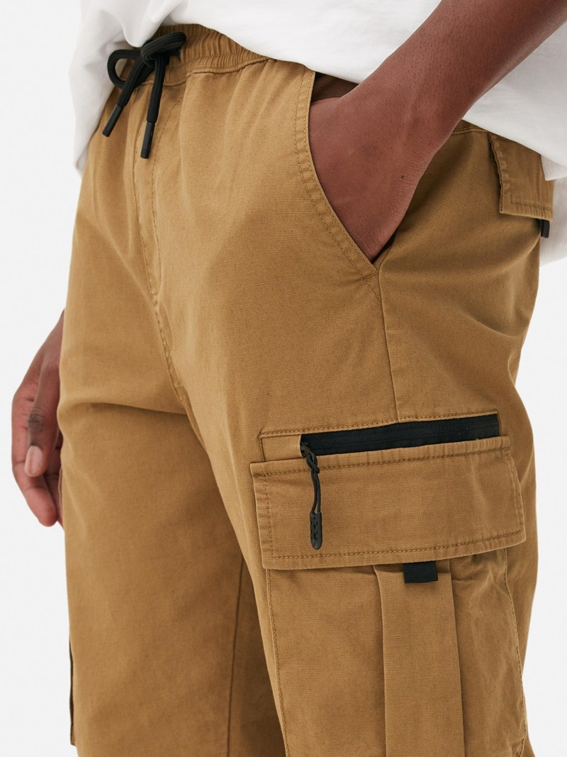 Pantalon Primark Drawstring Cargo Hombre Marrones | 8021XVEAC