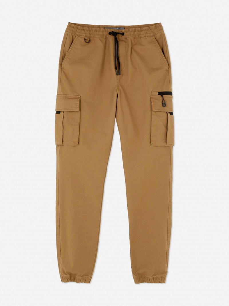 Pantalon Primark Drawstring Cargo Hombre Marrones | 8021XVEAC