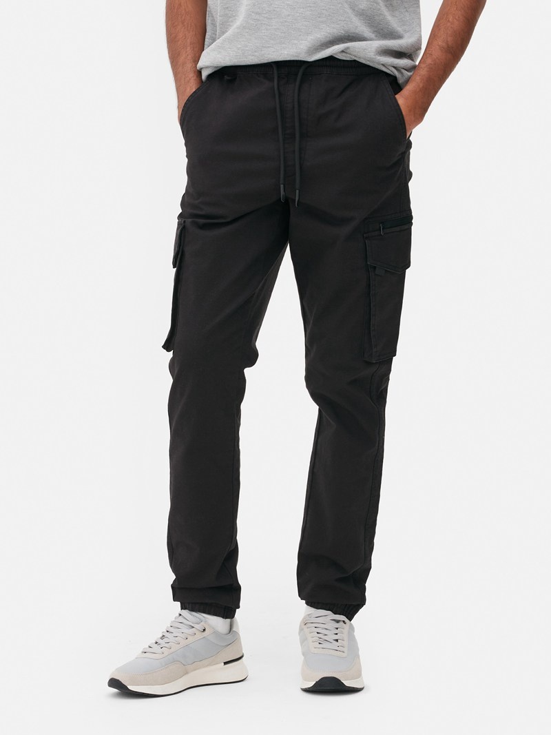 Pantalon Primark Slim Cargo Hombre Negras | 5032RJBGU