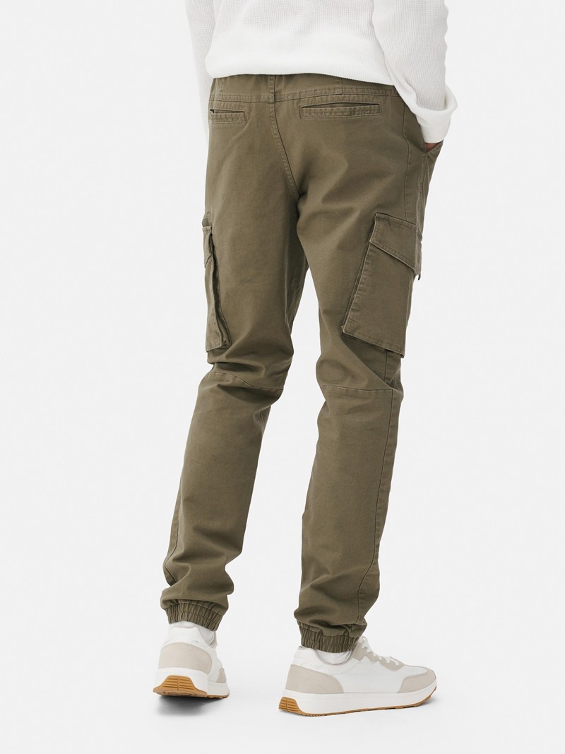 Pantalon Primark Slim Cargo Hombre Verde Oliva | 2058DYINO