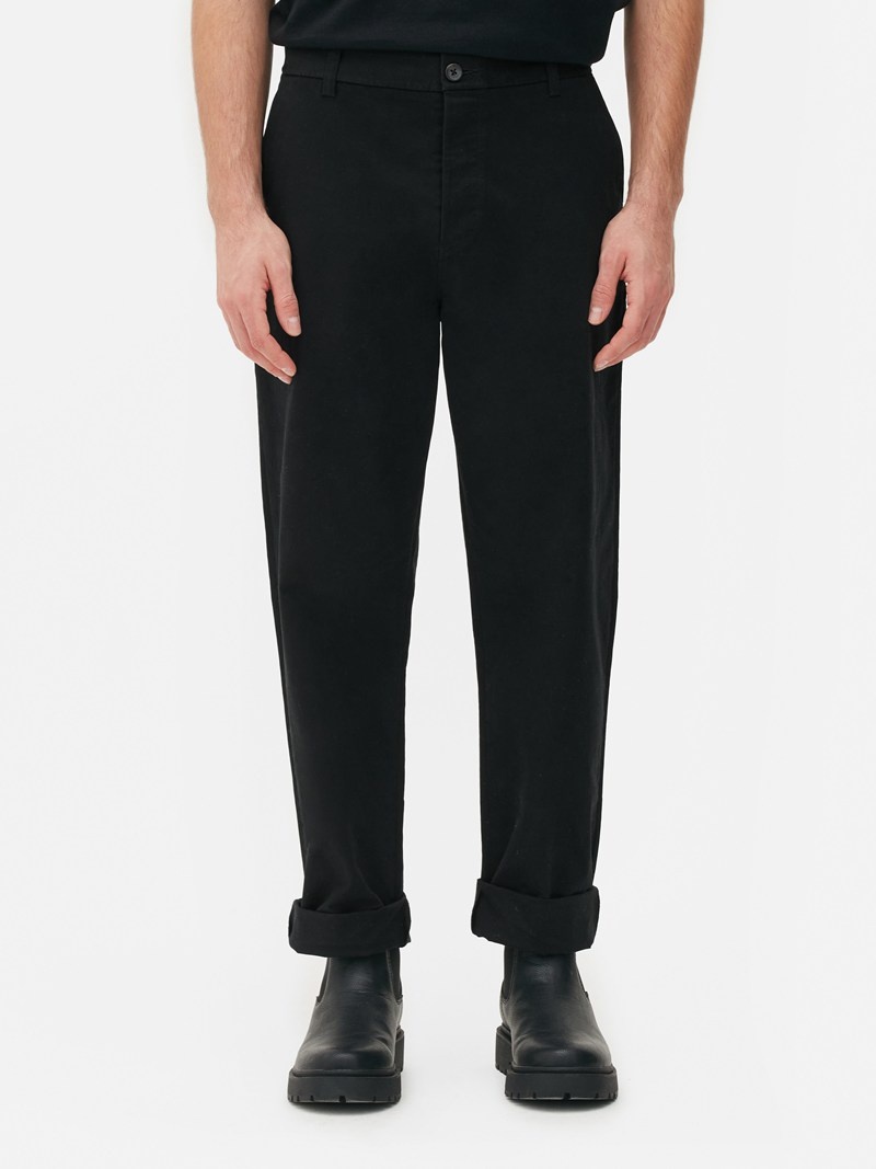 Pantalon Primark Stretch Chino Hombre Negras | 3618GZTHP