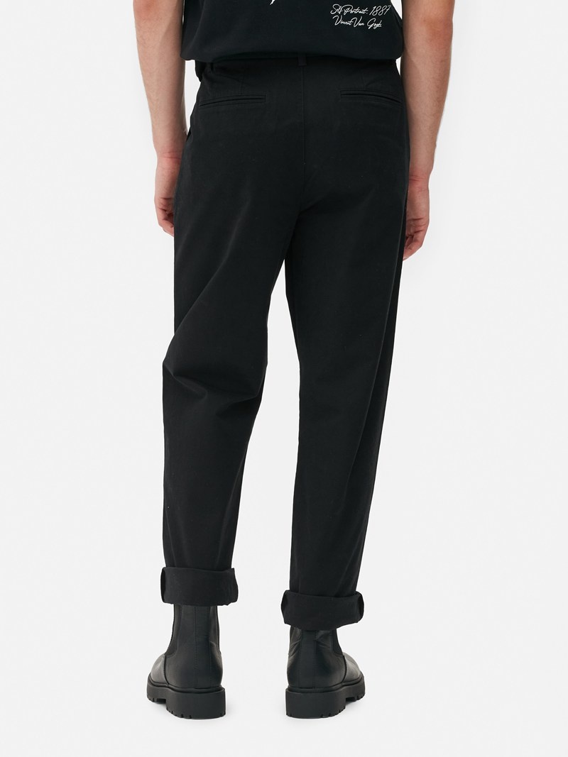 Pantalon Primark Stretch Chino Hombre Negras | 3618GZTHP