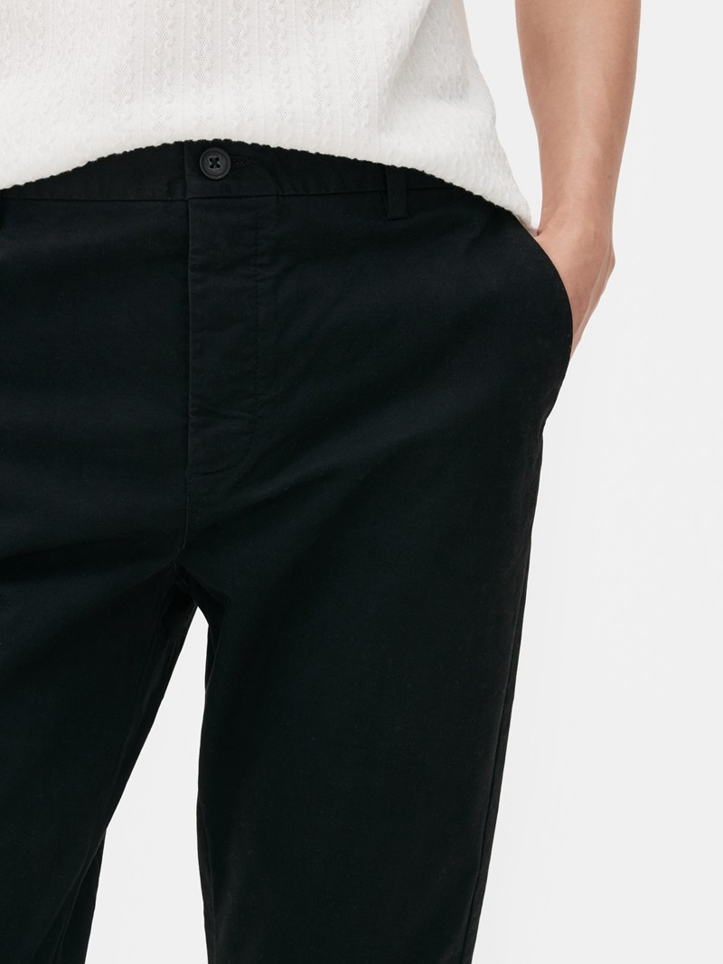 Pantalon Primark Stretch Slim Chinos Hombre Negras | 1450JEDLU