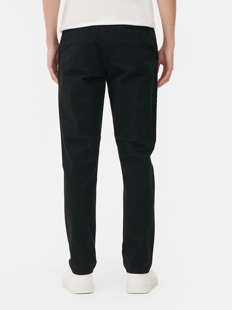 Pantalon Primark Stretch Slim Chinos Hombre Negras | 1450JEDLU