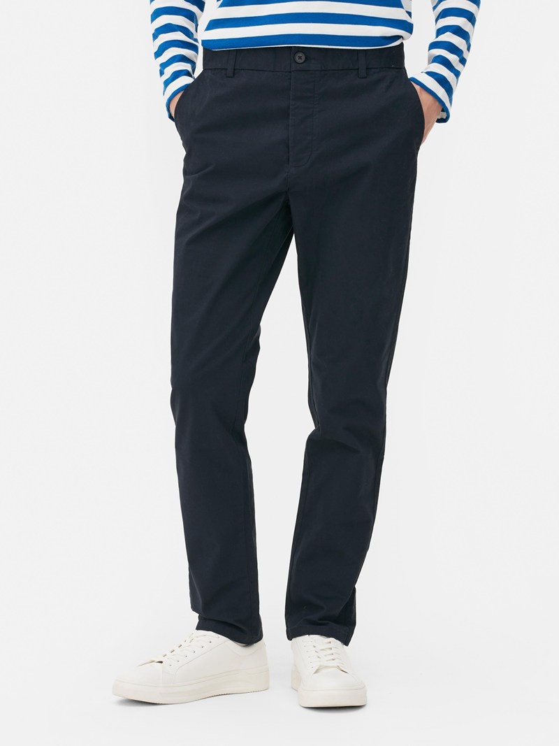 Pantalon Primark Stretch Slim Chinos Hombre Azul Marino | 9235WAVEZ