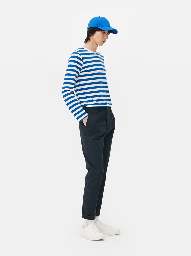 Pantalon Primark Stretch Slim Chinos Hombre Azul Marino | 9235WAVEZ