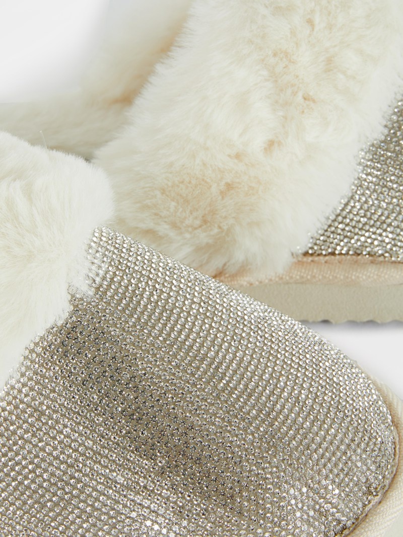 Pantuflas Primark Diamanté Mule Mujer Beige | 5790NCOUF