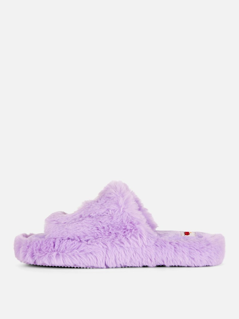 Pantuflas Primark Garfield Embroidered Fluffy Mujer Moradas | 2917JAMPF