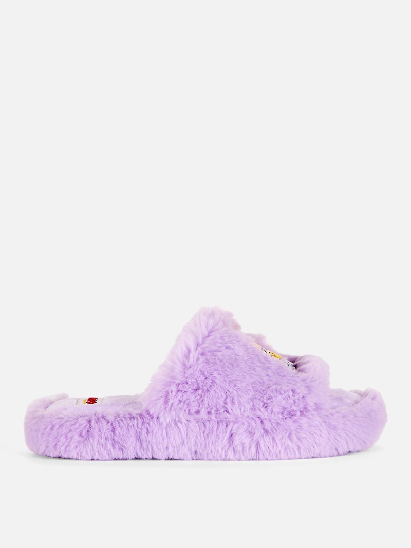 Pantuflas Primark Garfield Embroidered Fluffy Mujer Moradas | 2917JAMPF