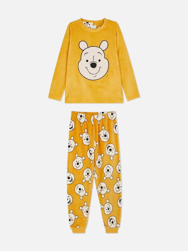 Ropa De Dormir Primark Disney Character FullLength Fleece Pajamas Mujer Amarillo | 2104KYQRU