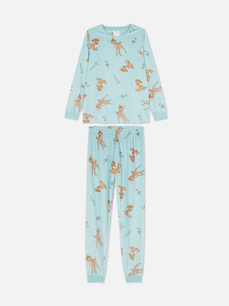 Ropa De Dormir Primark Disney’s Character Print Velour Pajamas Mujer Verde | 1695IEDXO