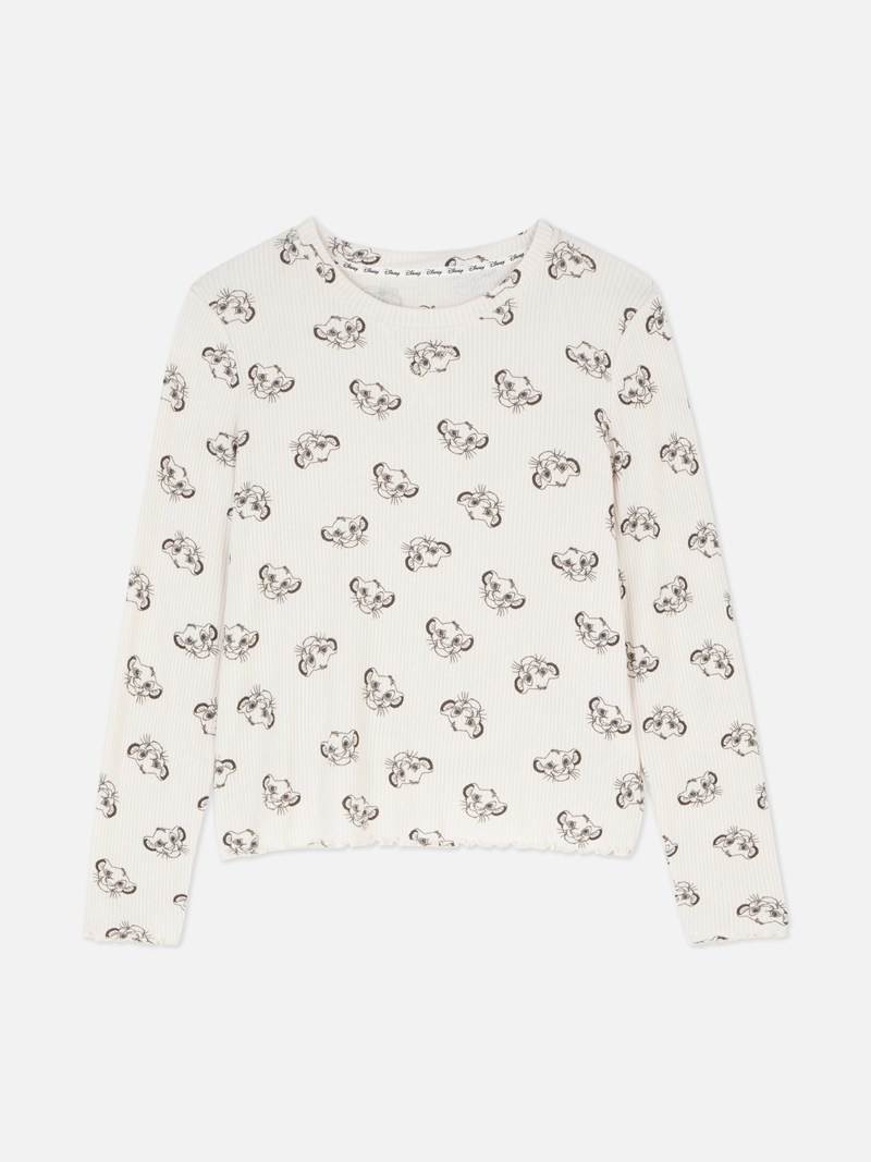 Ropa De Dormir Primark Disney’s The Lion King Acanalado Pajama Mujer Blancas | 1637JKOWH