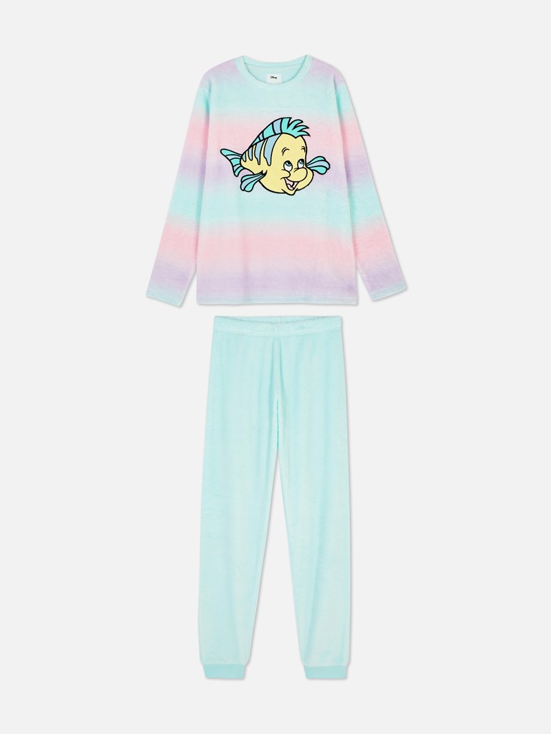 Ropa De Dormir Primark Disney’s The Little Mermaid Flounder Fleece Pajamas Mujer Rosas | 3156CMYDF