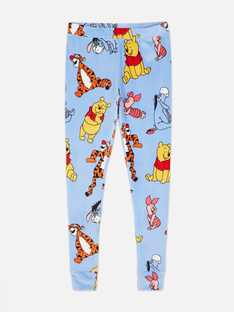 Ropa De Dormir Primark Disney’s Winnie The Pooh Velour Pajama Mujer Azules | 1630DAECJ