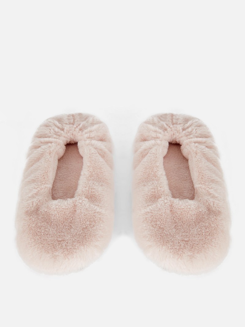 Ropa De Dormir Primark Faux Fur Ballet Footie Mujer Rosas | 9782QDPOG