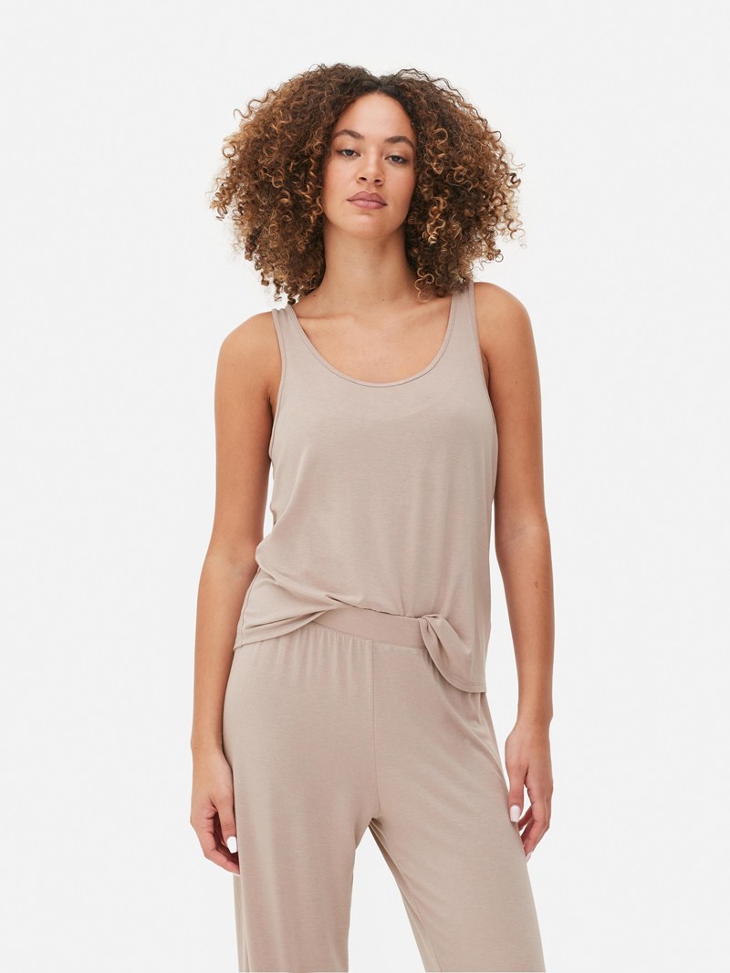 Ropa De Dormir Primark Stretch Pajama Tank Mujer Gris | 6281GMFYR